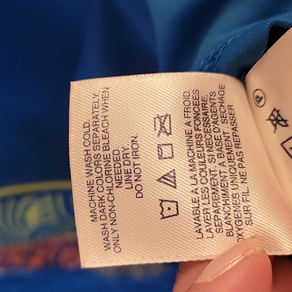 Lands End royal blue palm and surf rash guard large - Picture 4 of 5